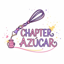 Chapter Azúcar logo — a whisk twisting into a fountain pen dripping into an ink pot
